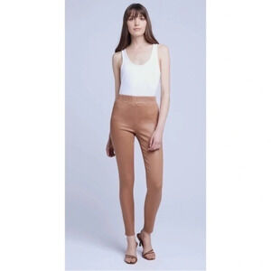 L’Agence • Rochelle Coated Hazelnut Pull On Skinny